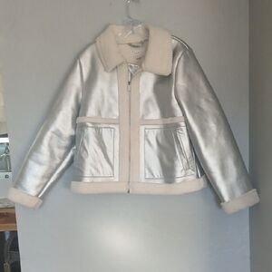 Silver and Cream Coat